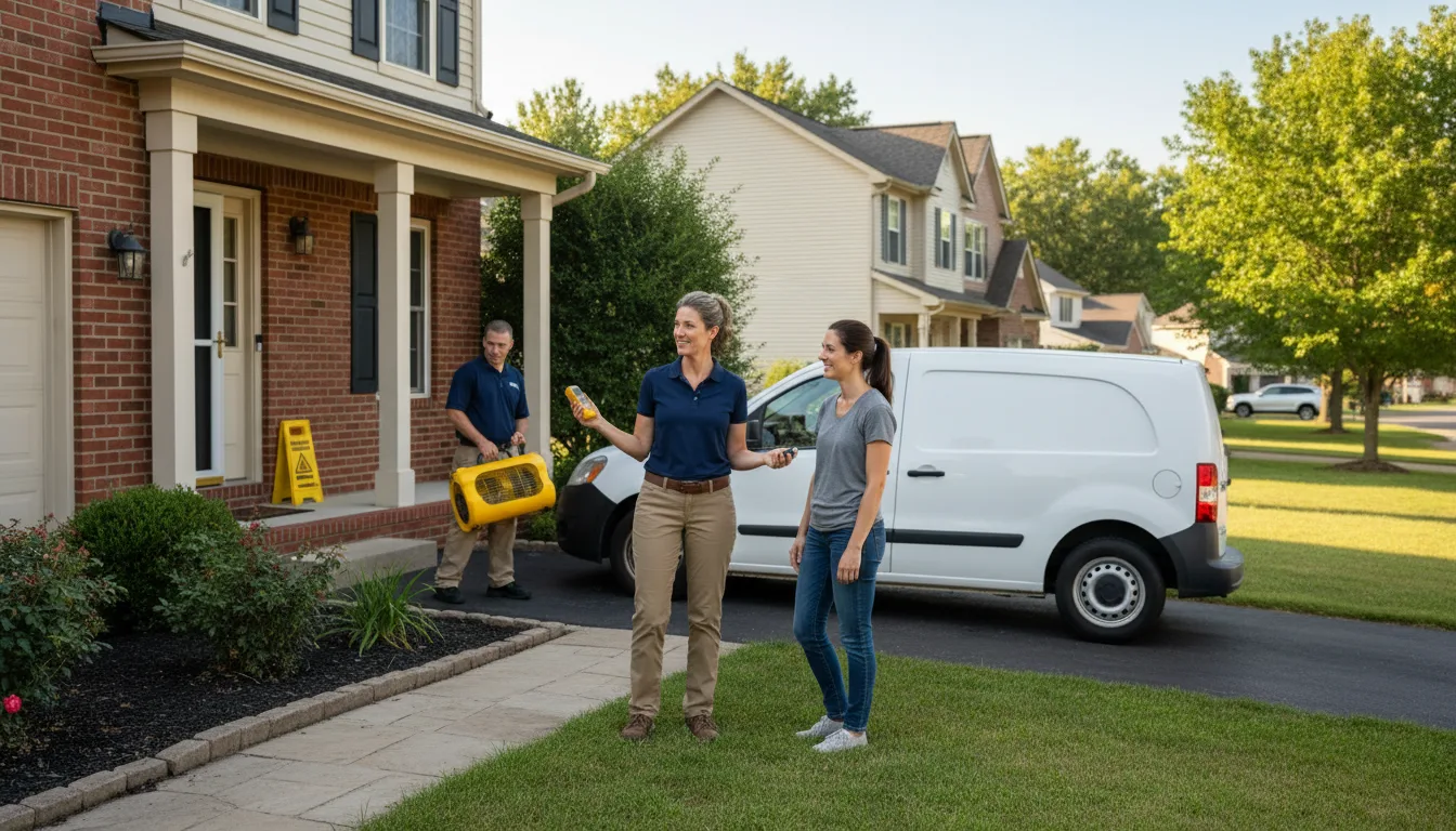 Residential water damage restoration in Downing, MO